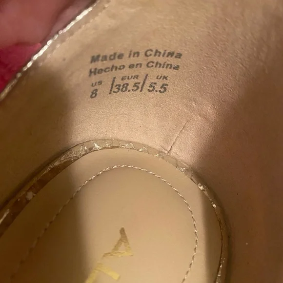 Aldo Shimmering Gold Snakeskin Heels - Picture 5 of 5